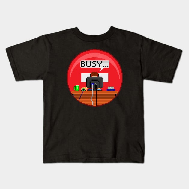 Pixel Busy Kids T-Shirt by IDSZetta